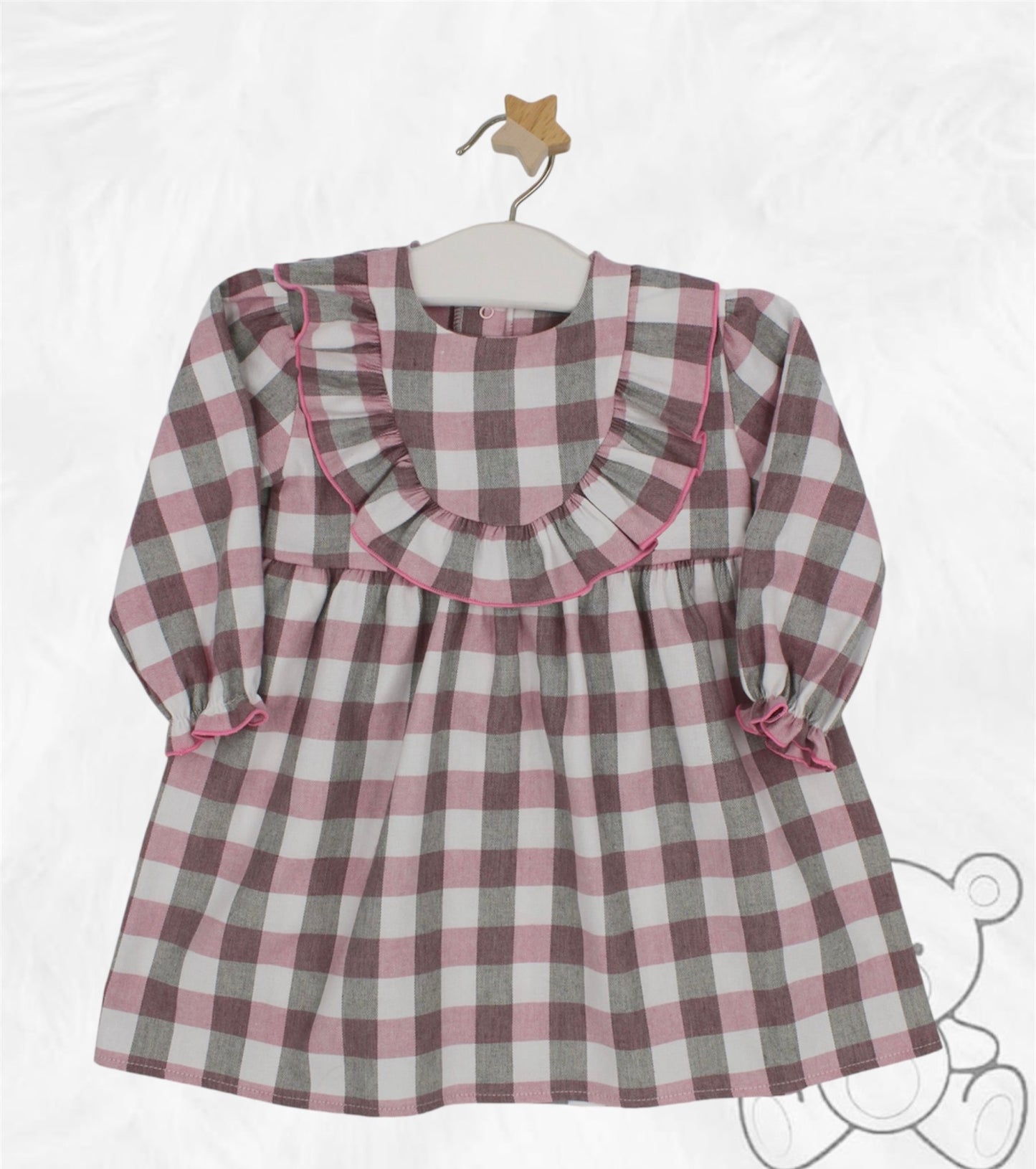 Rapife Grey & Pink check Dress