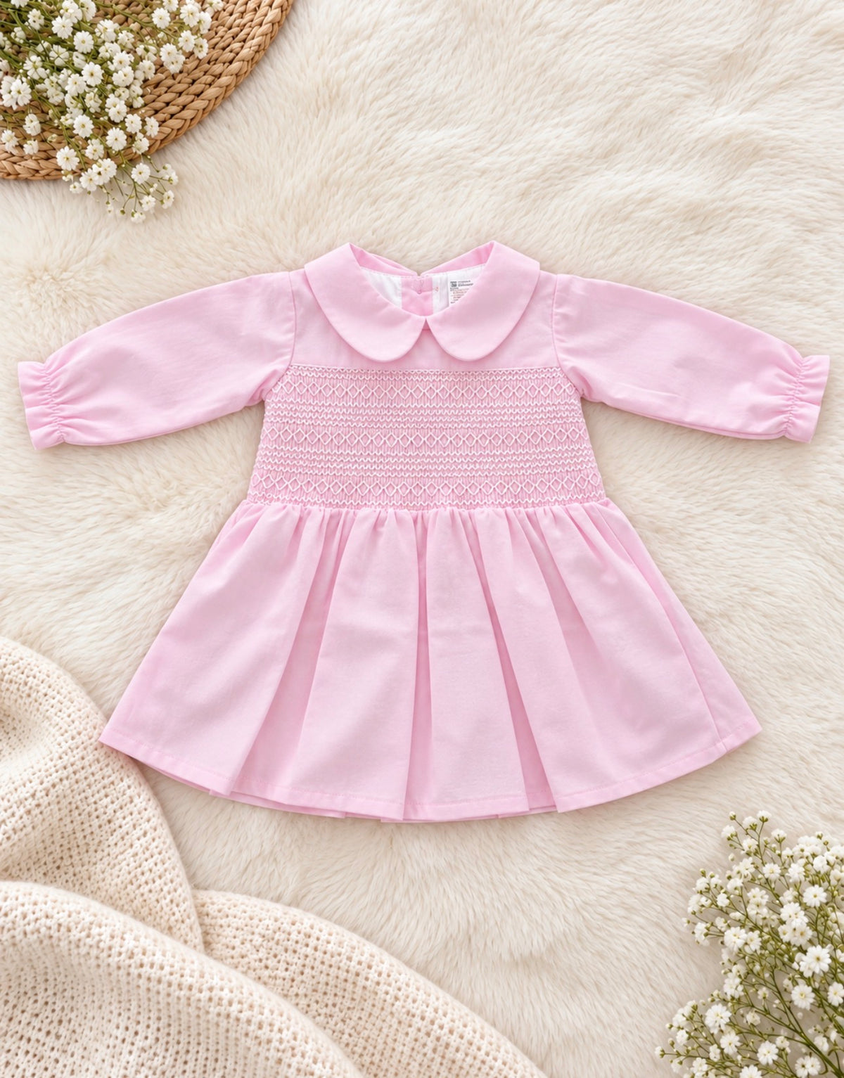 Pink Smocked Dress