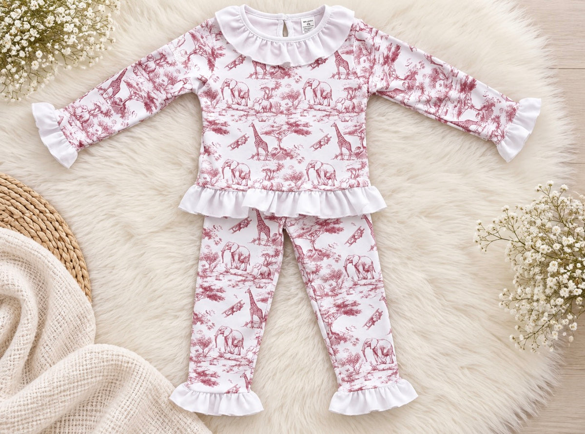 Safari Print Lounge set Pink