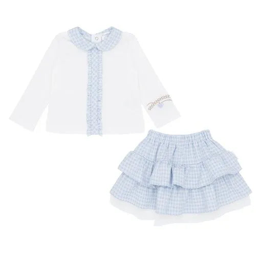 Pastels & Co Blue Skirt & Blouse Set