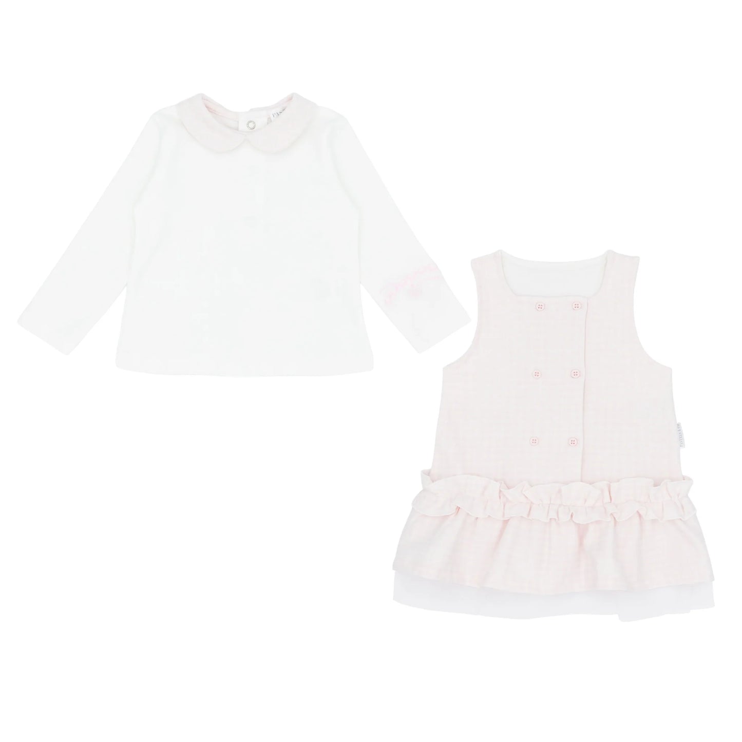 Pastels & Co Cecilia Pink Pinafore & Top Set