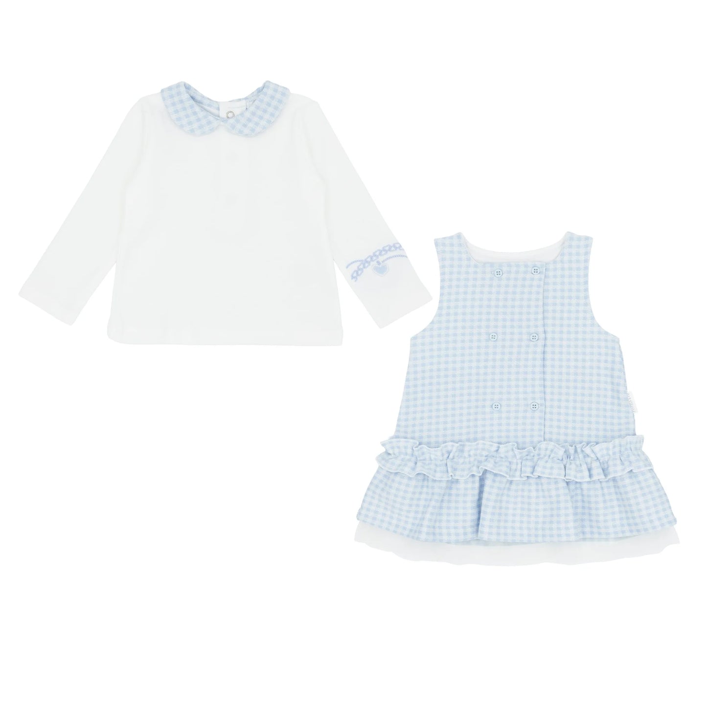 Pastels & Co Cecilia Blue Pinafore & Top Set