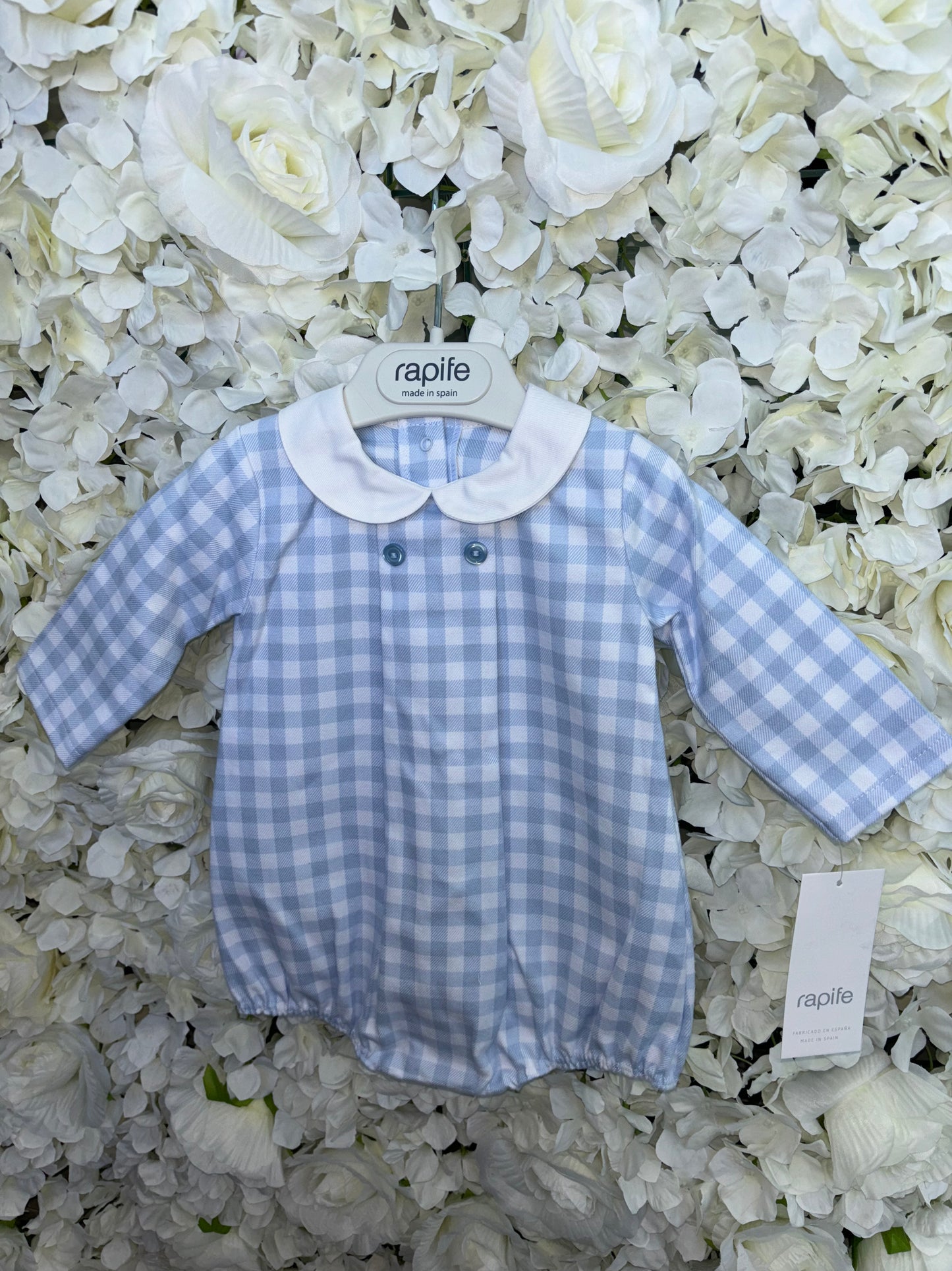 Rapife Blue Checked Romper