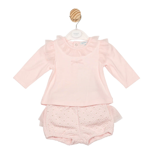 Mintini Pink Top & Bloomers Set
