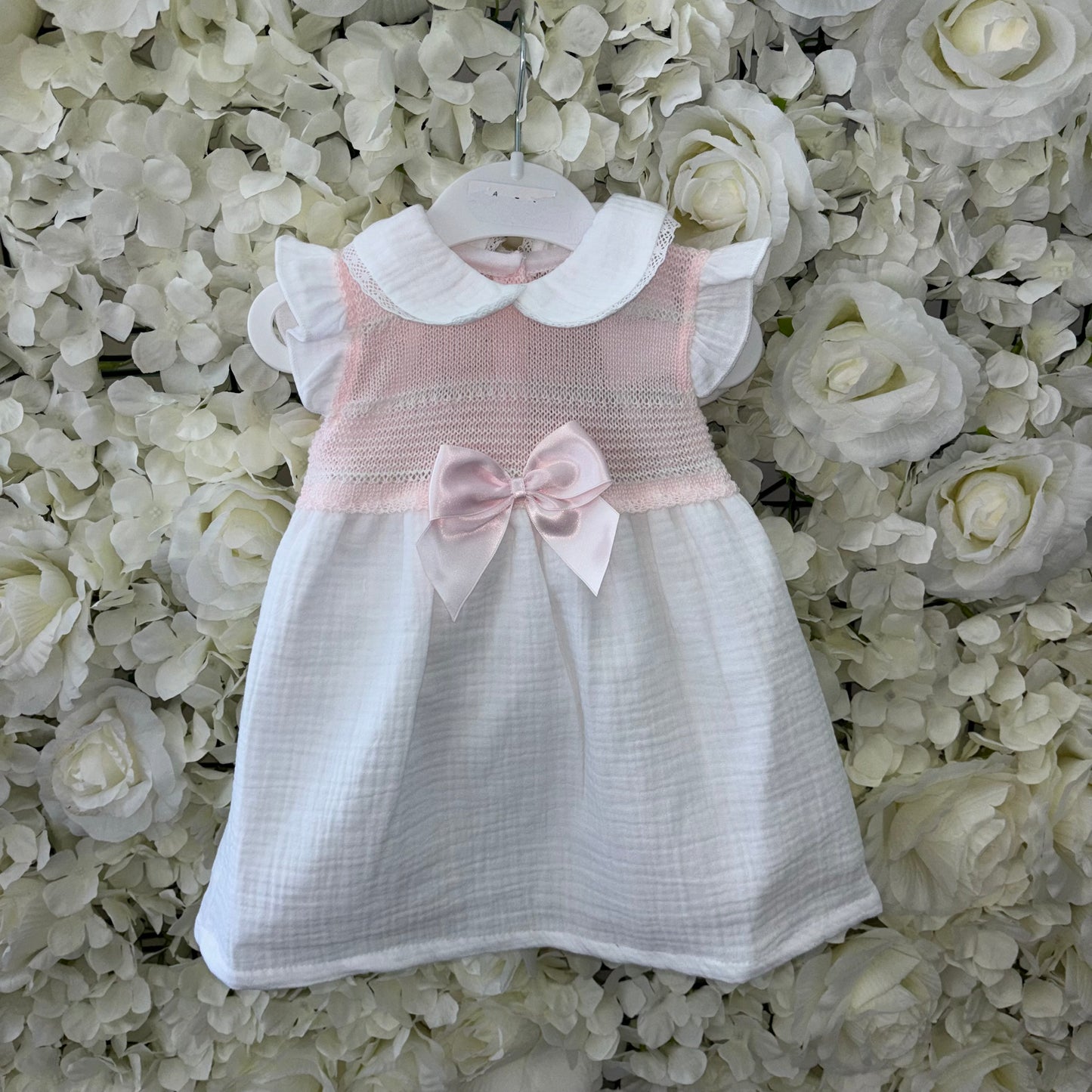 Little Nosh Half Knit Bow Dress