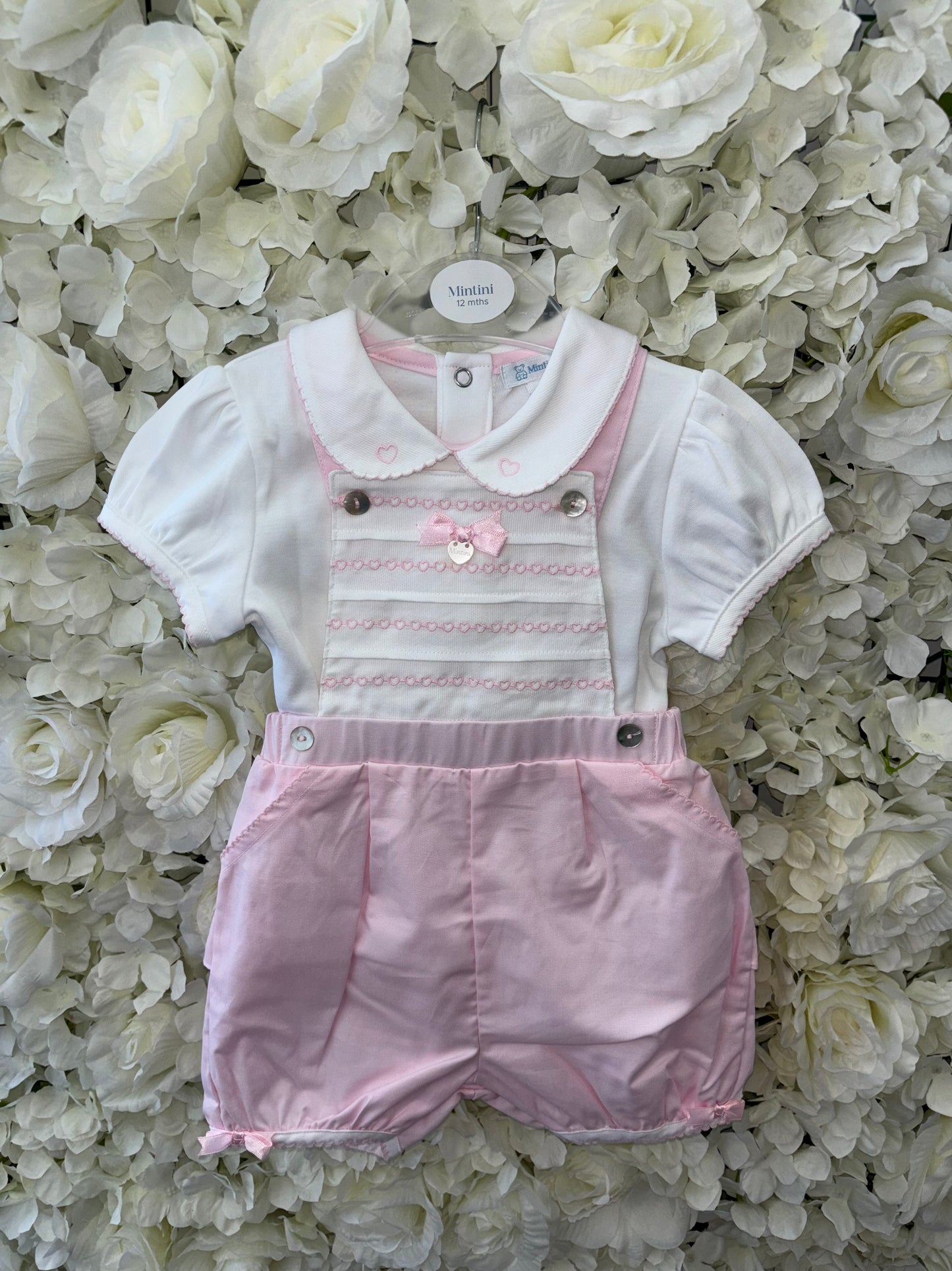 Mintini Pink Dungarees & Top Set