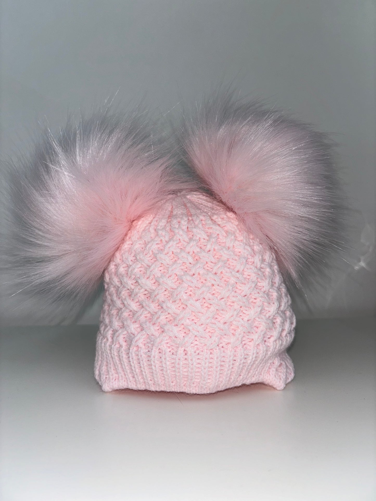 Pink Luxury Double Pom Pom Hat