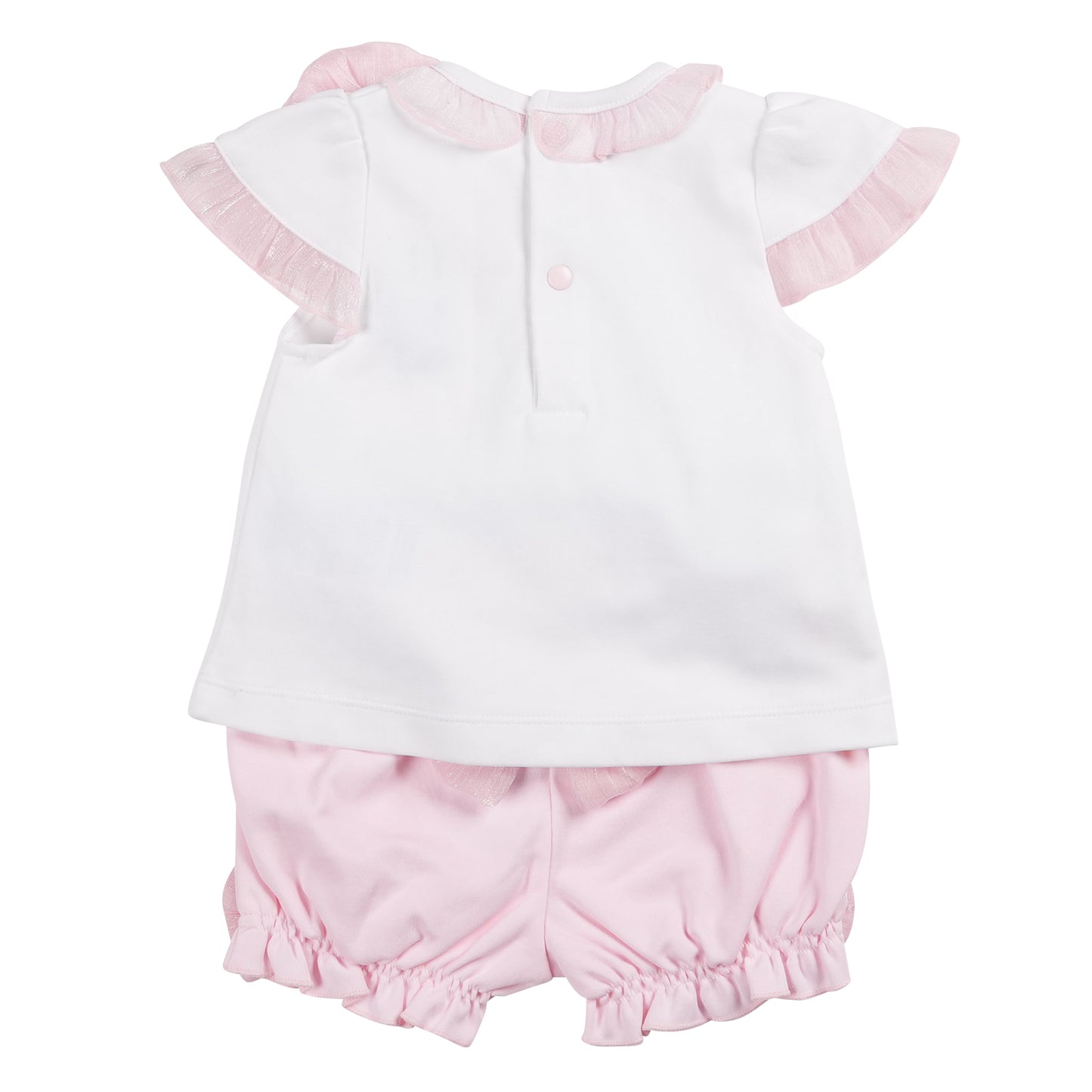 Mintini Pink Tulle Bow Top & Shorts Set