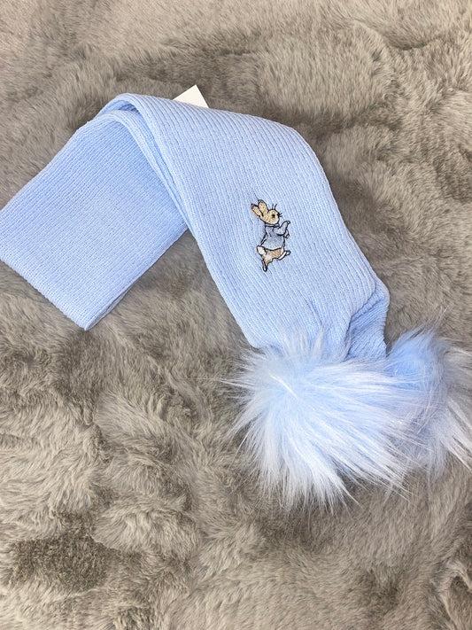 Blue Peter Rabbit Pom Pom Scarf