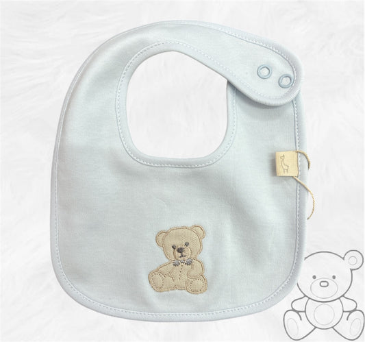 Baby Gi Blue Teddy Cotton Bib