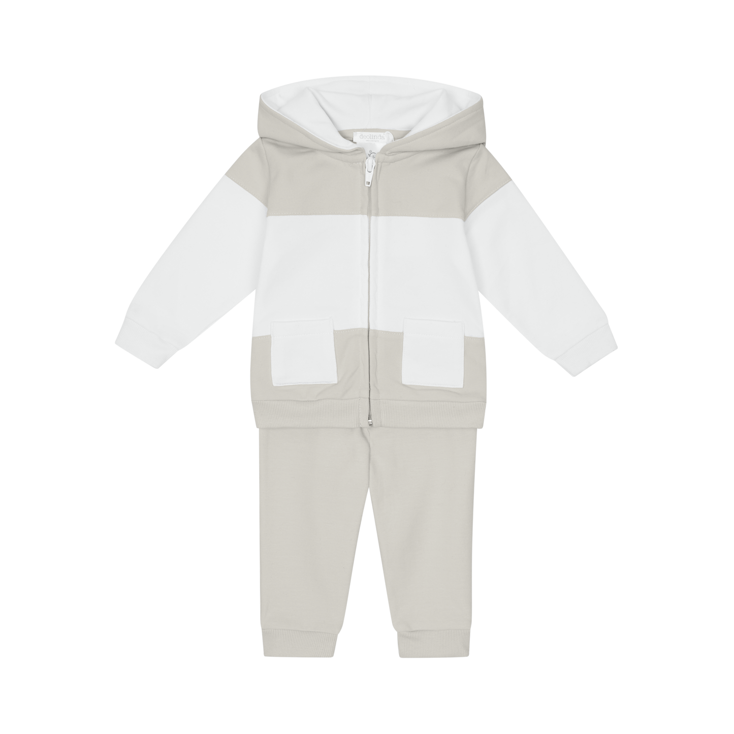 Deolinda Beige Zip Up Tracksuit