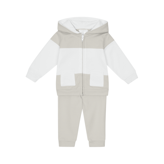 Deolinda Beige Zip Up Tracksuit