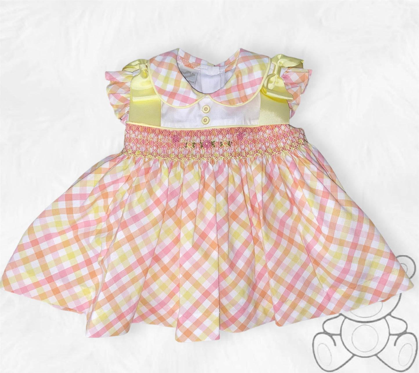 Pretty Originals Checked Smocked Dress