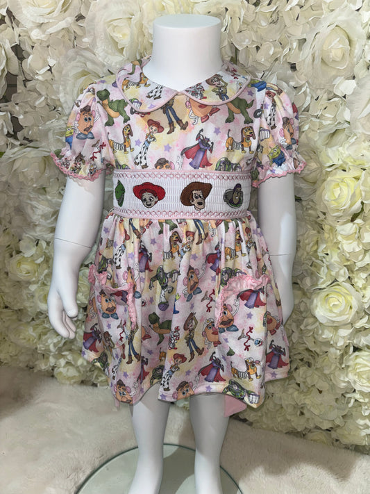 Girls Toy Story Smocked Pyjamas
