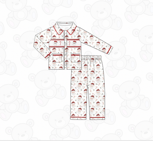 PREORDER Boys Santa Christmas Smocked Pyjamas (PRE ORDER DUE OCTOBER/NOVEMBER)