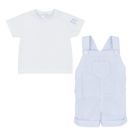 Pastels & Co Cedric Blue Dungaree Set