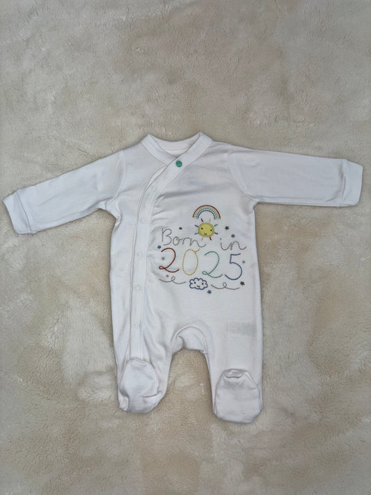 Born In 2025 Unisex Sleepsuit