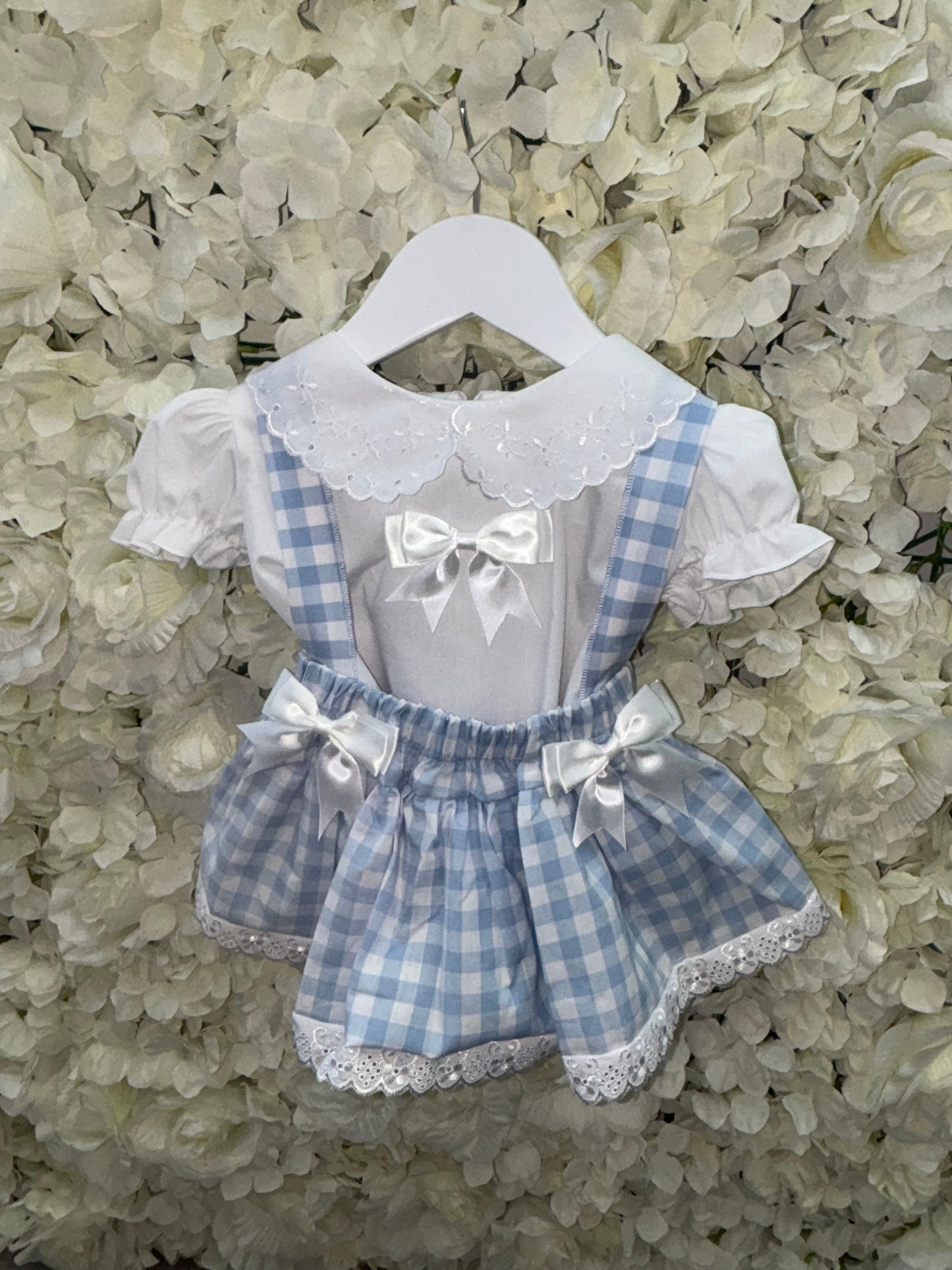 Blue Gingham Bloomers & Blouse Set