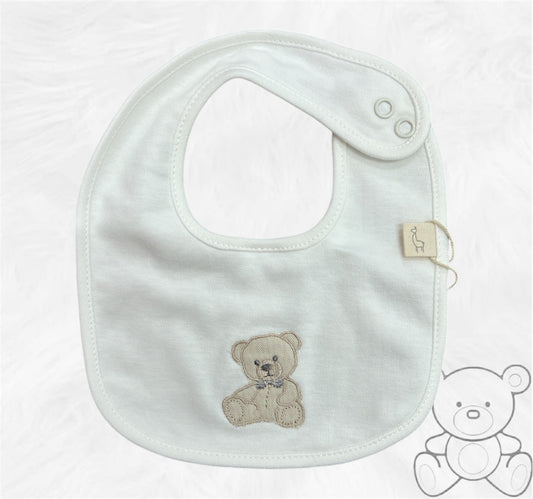 Baby Gi Ivory Teddy Cotton Bib