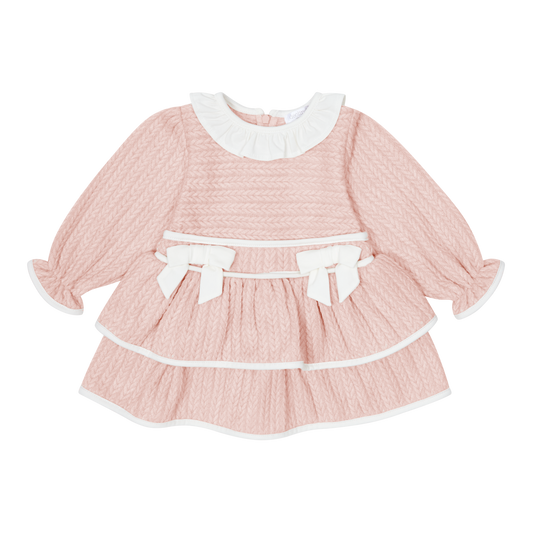Deolinda Dusky Pink Double Bow Dress