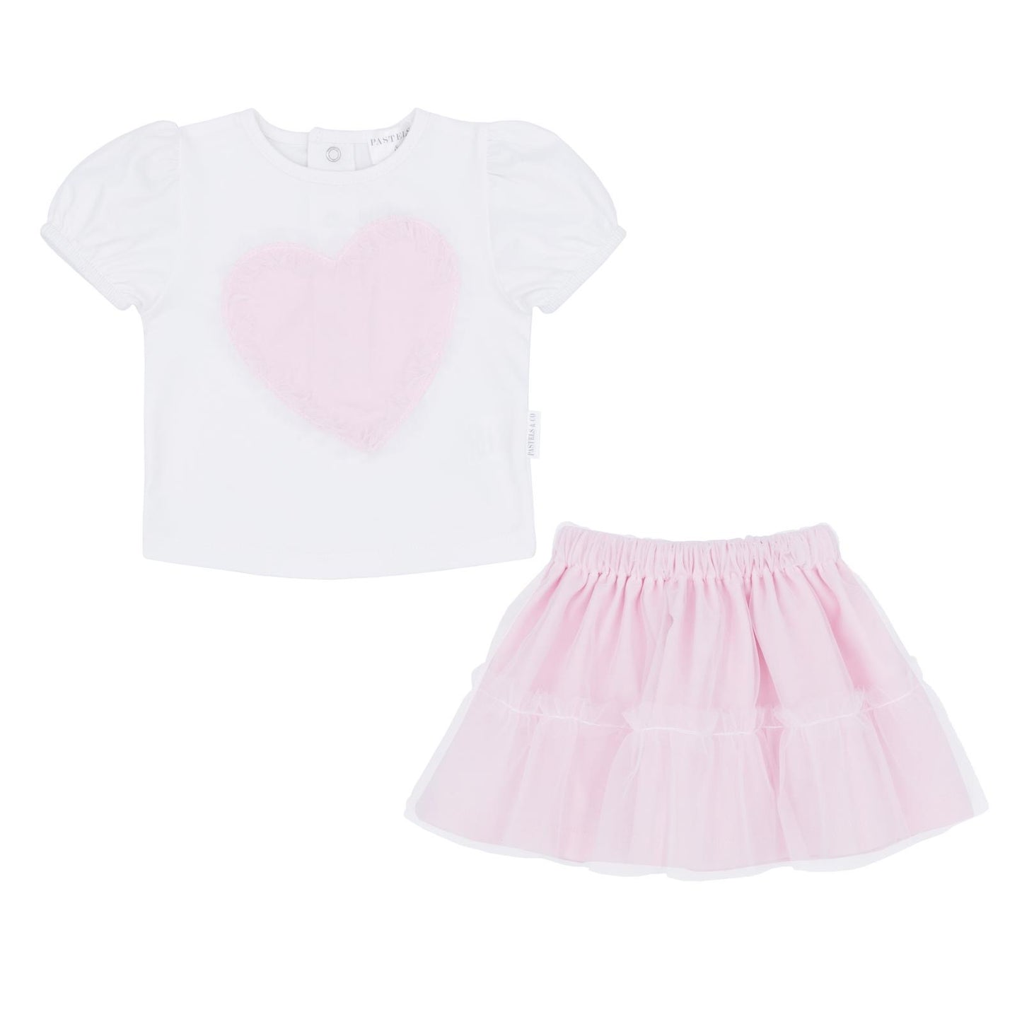 Pastels & Co Pink Heart Top & Tulle Skirt