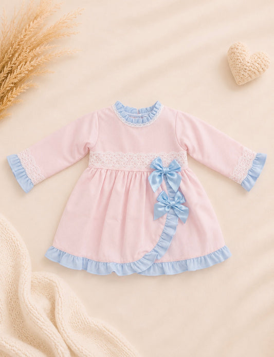 Pink & Blue Bow Dress