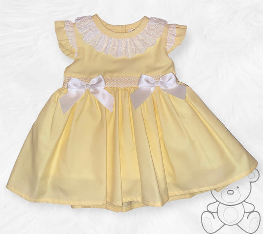 Little Nosh Lemon Bow Dress