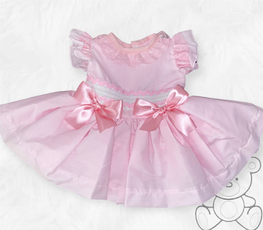 Pink Fairytale Double Bow Princess Dress