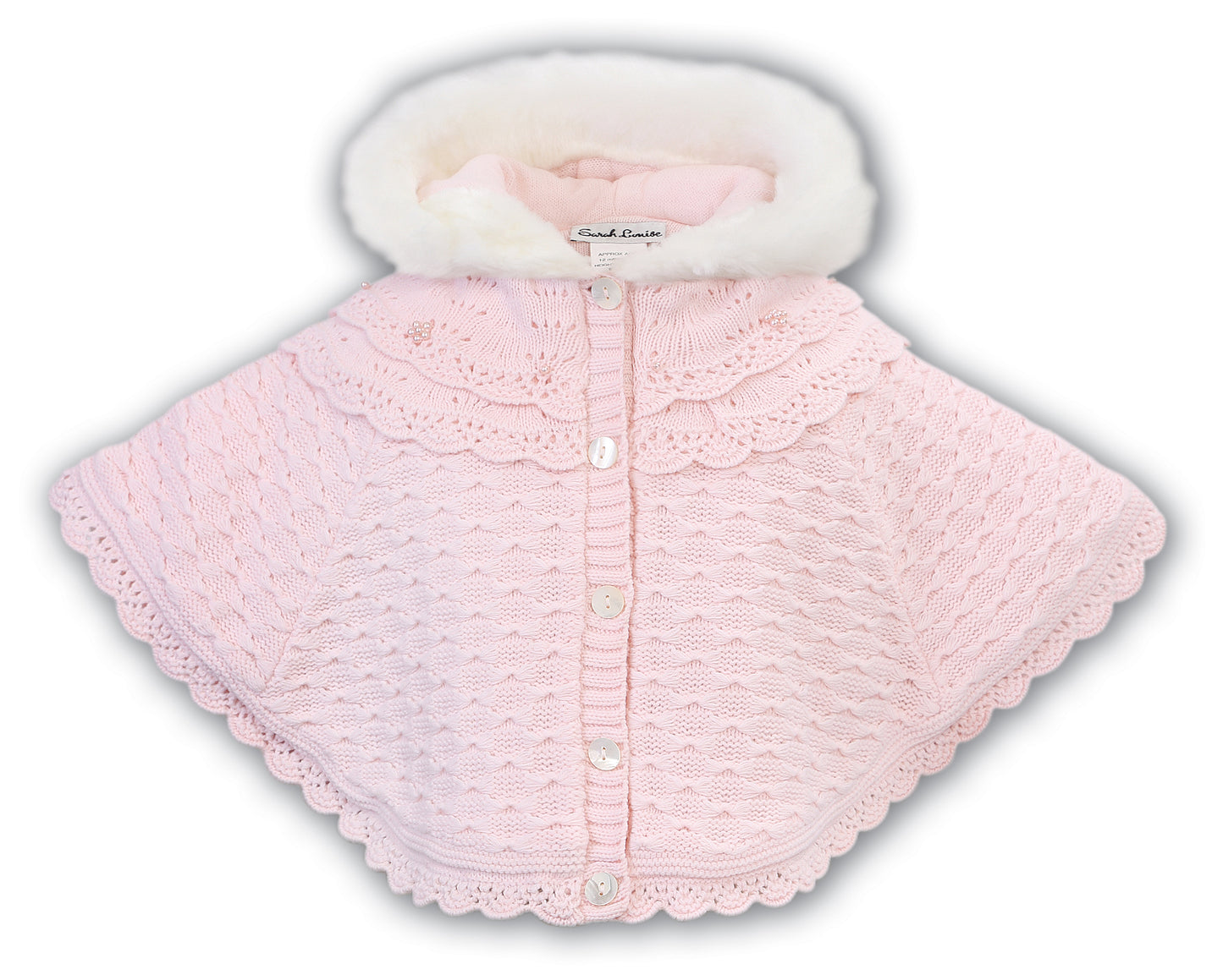 Sarah Louise Pink Knit Cape