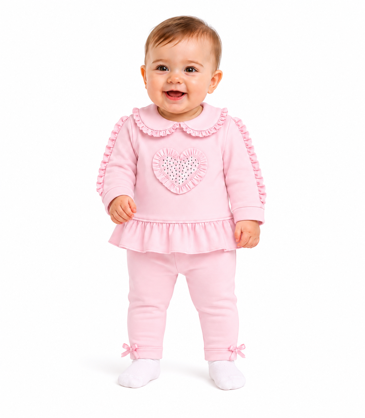 Pink Diamanté Heart Loungeset