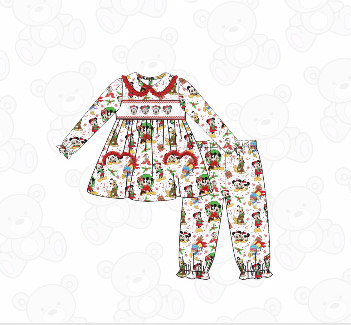 PREORDER Girls Magical Christmas Smocked Pyjamas (PRE ORDER DUE OCTOBER/NOVEMBER)