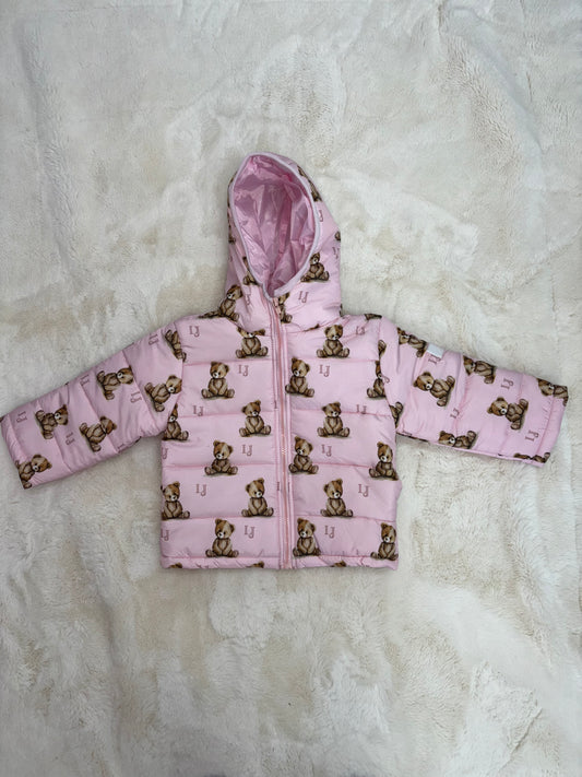 Arlo Bear Pink Puffer Coat