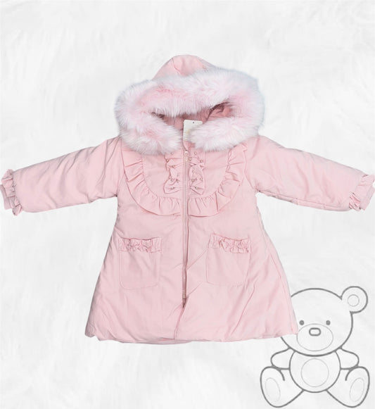 Wee Me Pink Pearl Detail Coat