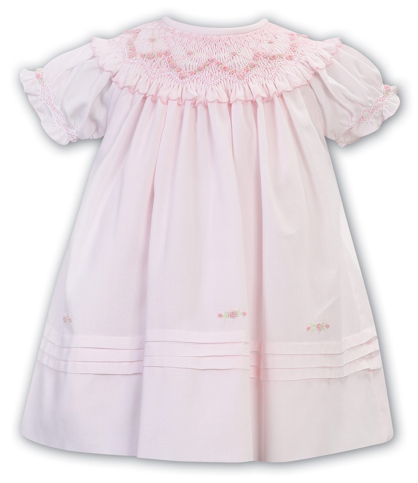 Sarah Louise Pink Smocked Dress