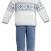 Sarah Louise Fairisle Knit 2 Piece Set 008221