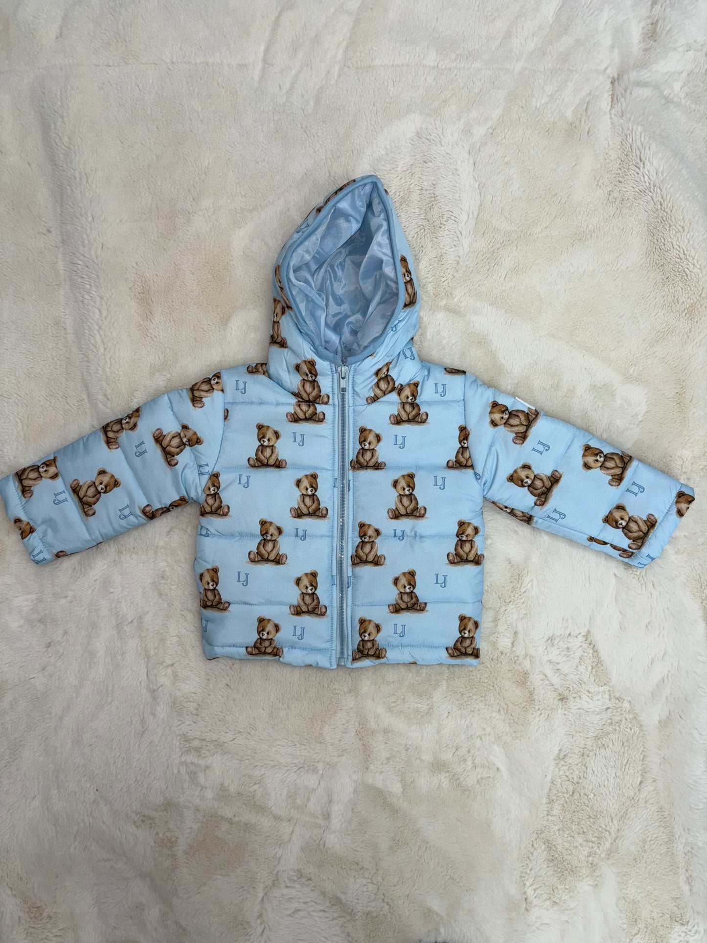 Arlo Bear Baby Blue Puffer Coat