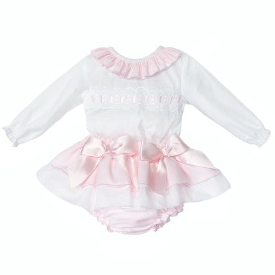 Wee Me Pink Frilly Skirt & Blouse Set