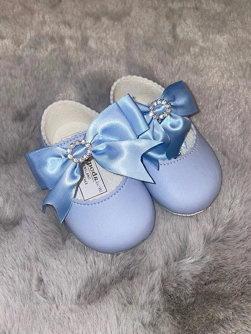 Baby Blue Bow Soft Sole Baypod Shoes