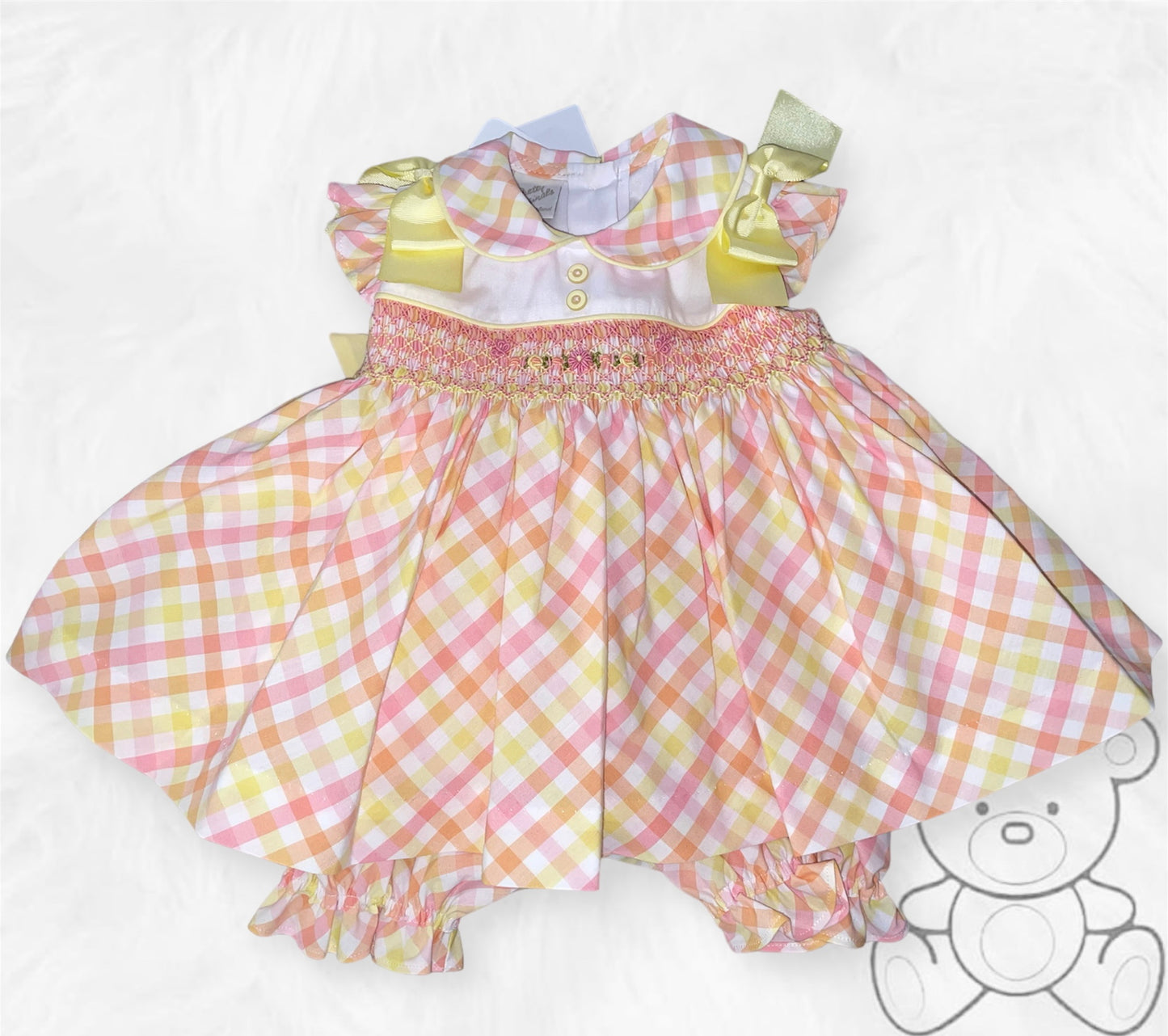 Pretty Originals Checked Smocked Dress