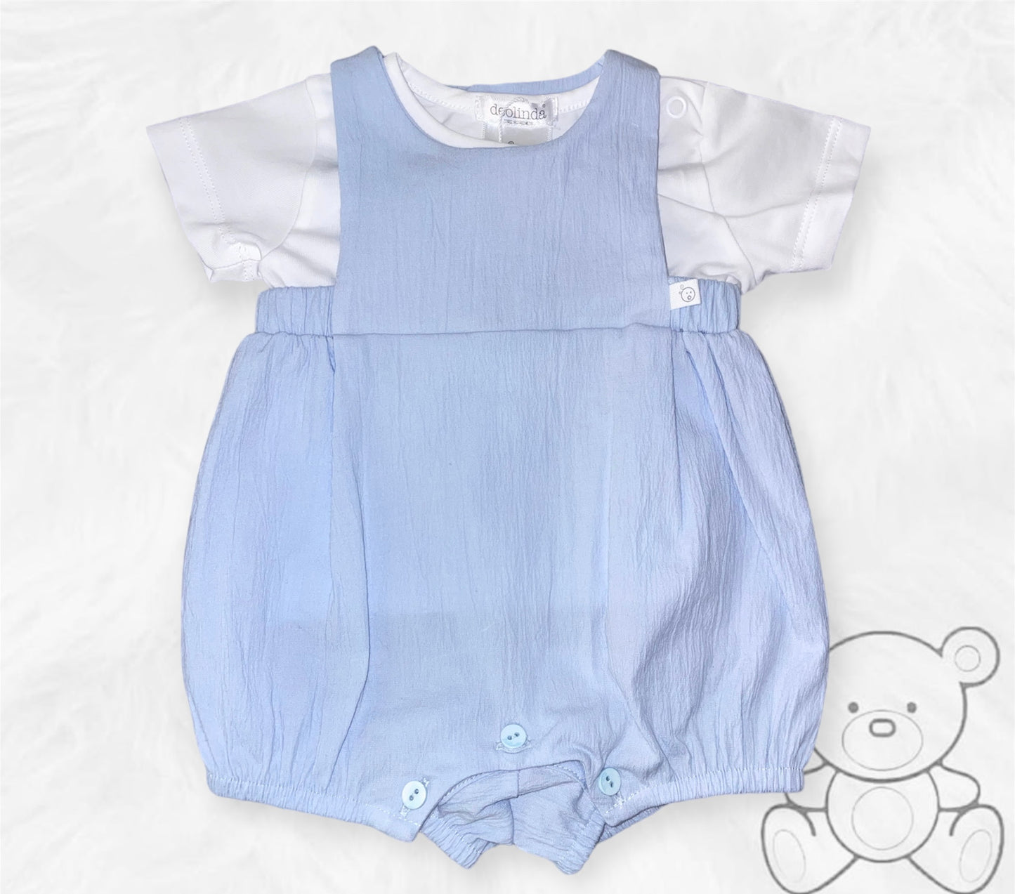 Deolinda Blue Romper & Shirt Set