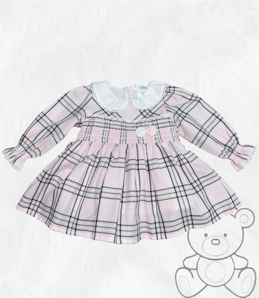 Deolinda Pink Checked Dress DBI24407