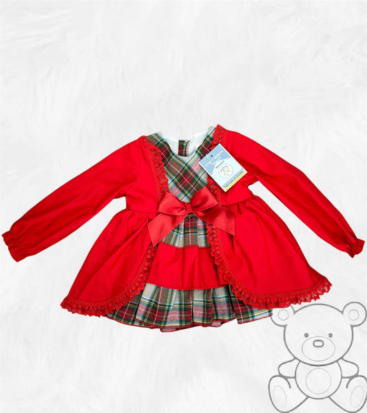 Ceyber Red Tartan Bow Dress