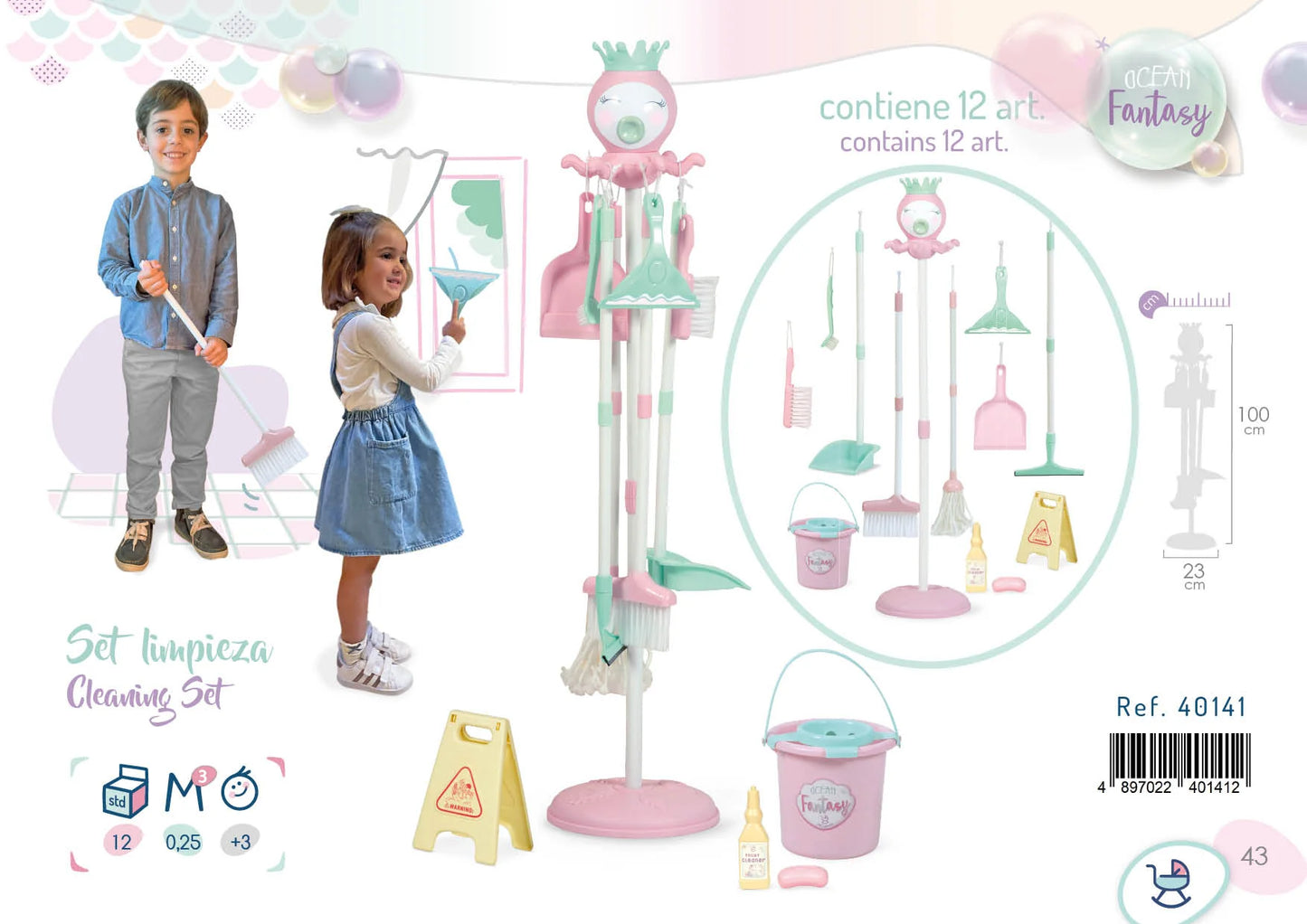 Pink Cleaning Play Set