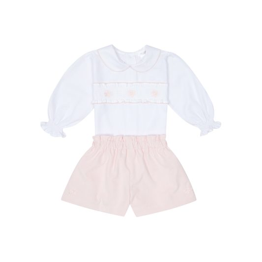 Deolinda Floral Smocked Top & Shorts Set