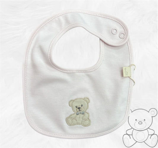 Baby Gi Pink Teddy Cotton Bib