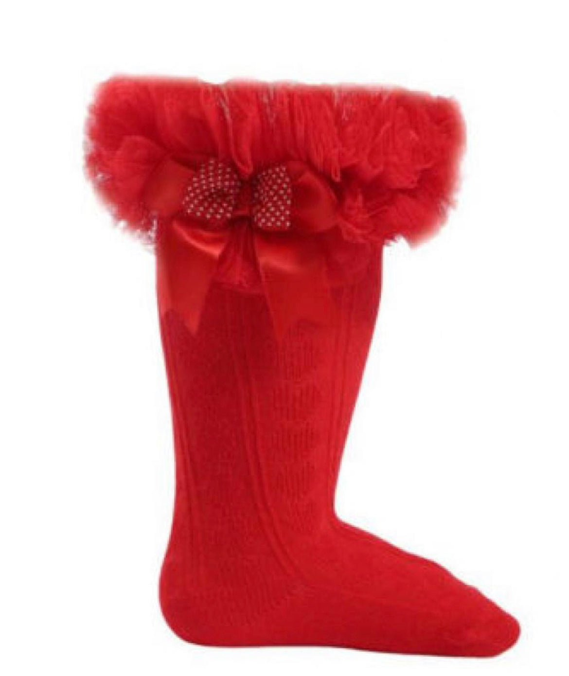 Red Knee High Tutu Socks