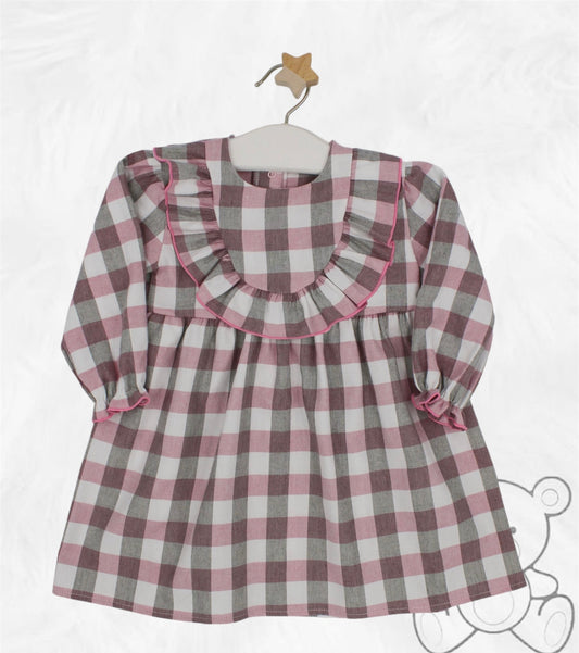 Rapife Grey & Pink check Dress