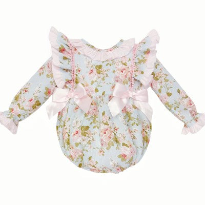 Wee Me Floral Frill Shoulder Romper