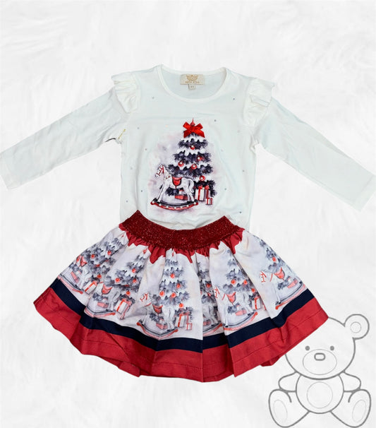 Christmas Top & Skirt Set