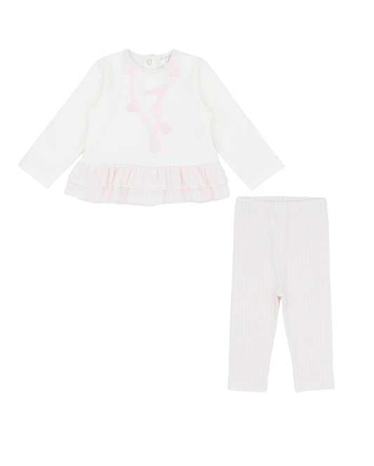 Pastels & Co Pink Cora Leggings and Top Set
